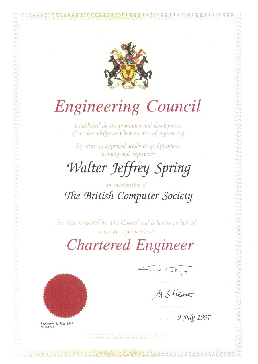 C.Eng. Certificate
